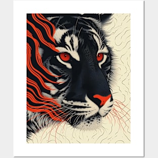 The Tiger with Fiery Eyes Posters and Art